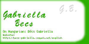 gabriella becs business card